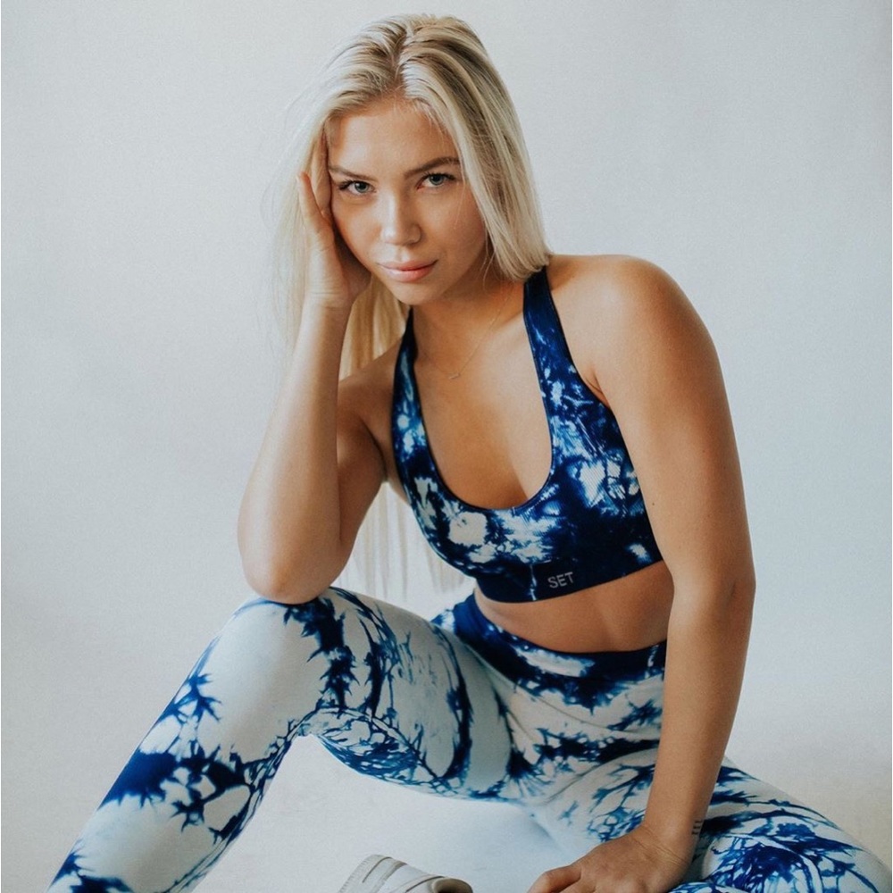 SET ACTIVE 
Blue Crush Tie Dye Bra and Leggings